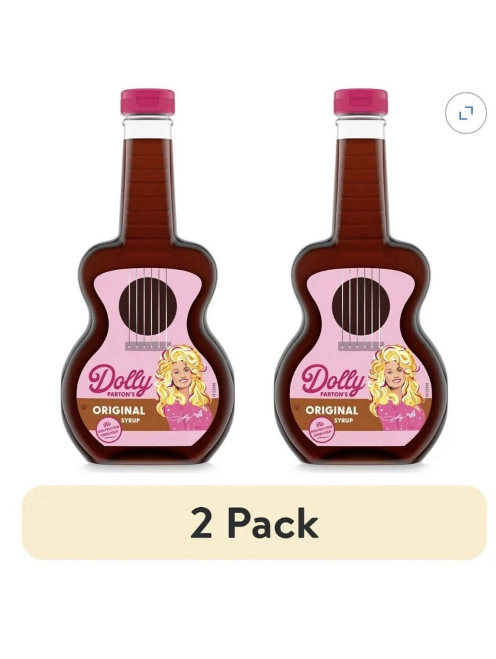 Dolly Parton Original Pancake & Waffle Breakfast Syrup 22 oz Bottles 2 Pack